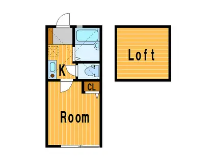 アーヴェル桜木町(1K/1階)の間取り写真