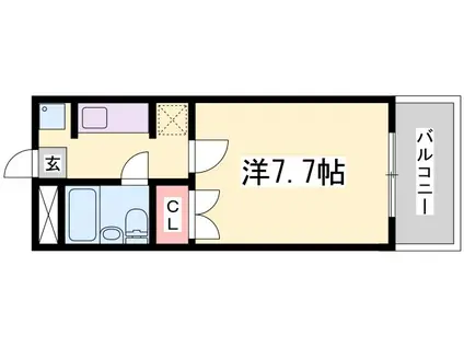 K・Y御立(1K/3階)の間取り写真