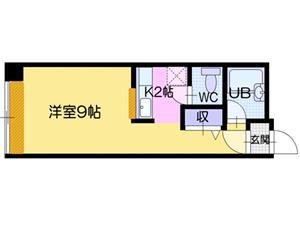 サンコート文京台参番館(1K/3階)の間取り写真
