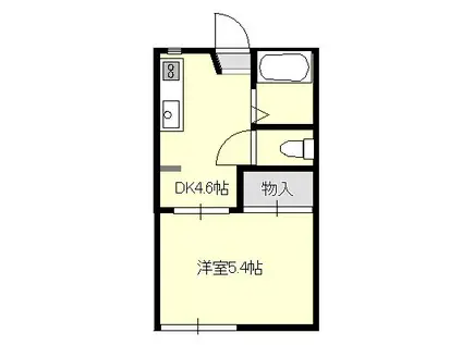 ハイツKAZU(1K/2階)の間取り写真