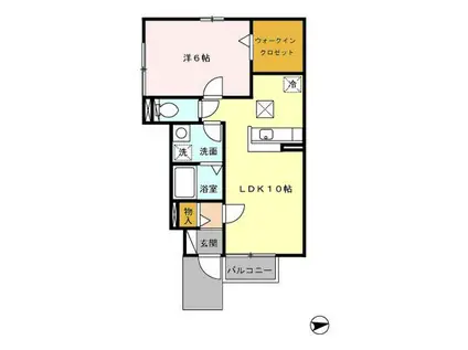 クオリティーエステート ・II(1LDK/1階)の間取り写真