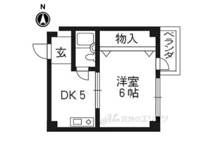 アーバンⅤ(1DK/3階)の間取り写真