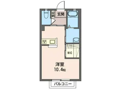 SHAMAISONサニーコートM(ワンルーム/1階)の間取り写真
