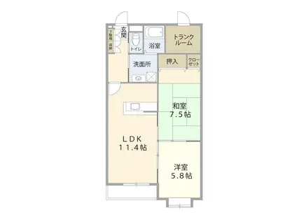 エア・フォレスト(2LDK/3階)の間取り写真