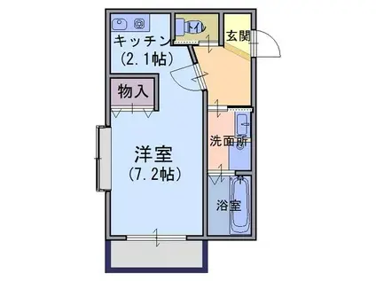 メゾンフィオーレ(1K/2階)の間取り写真