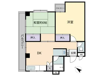 サニーパレス湯河原第1(2DK/3階)の間取り写真