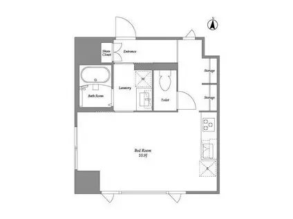 品川港南テラス(ワンルーム/5階)の間取り写真