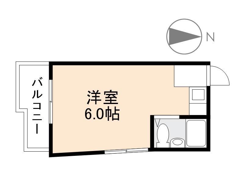 岩本ビル(1K/4階)の間取り写真