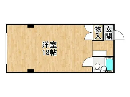 コーポ金太郎(ワンルーム/2階)の間取り写真