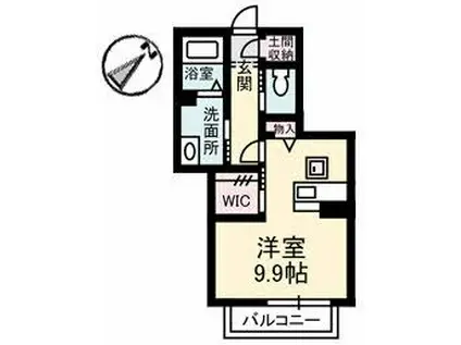 シャーメゾン・悠(ワンルーム/1階)の間取り写真