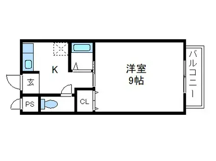 メゾン今井(1K/3階)の間取り写真