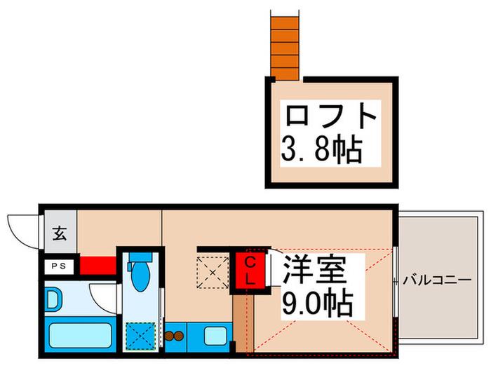 AQUILA URAYASU UNO(ワンルーム/4階)の間取り写真