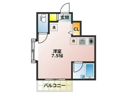 プランドール目白(ワンルーム/2階)の間取り写真