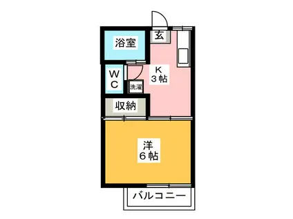 第一・第二吉田ハイツ(1K/2階)の間取り写真