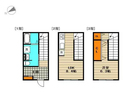 MOK-TERRACE 中河原(1LDK/1階)の間取り写真