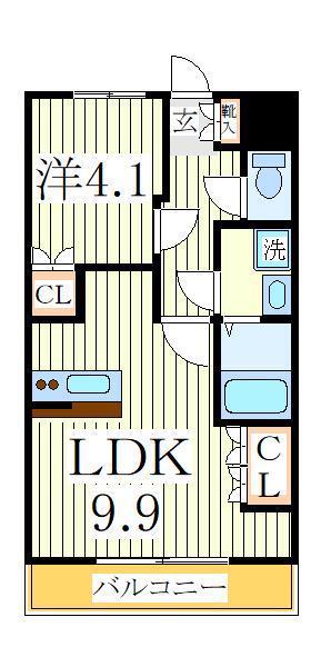 レグルスハイム(1LDK/2階)の間取り写真