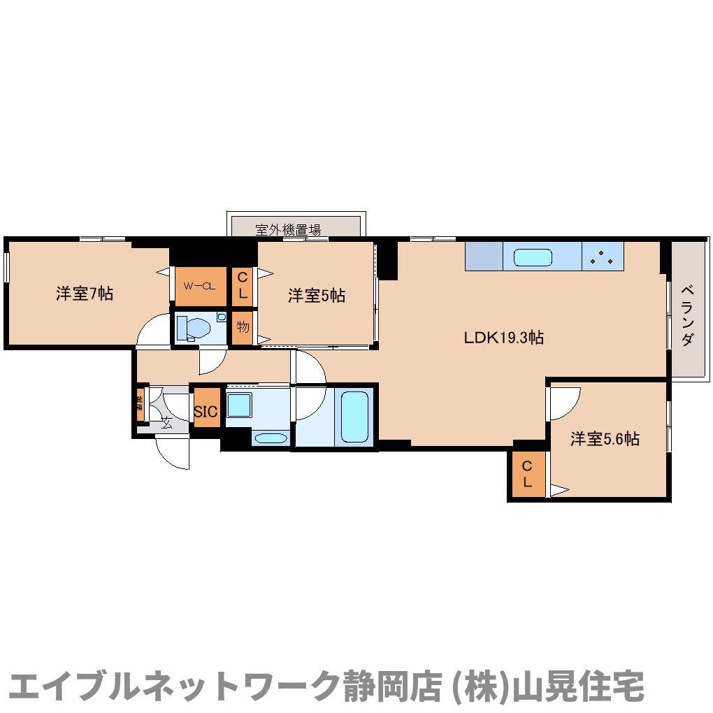 AVANCE東草深ウエスト(3LDK/2階)の間取り写真