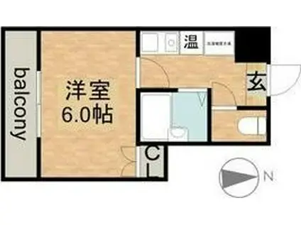 VIVIAN尾頭橋(1K/5階)の間取り写真