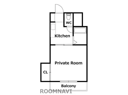 万代ハイツ(1DK/1階)の間取り写真