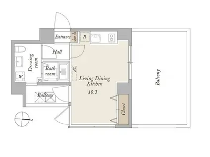 グランカーサ馬込II(ワンルーム/6階)の間取り写真