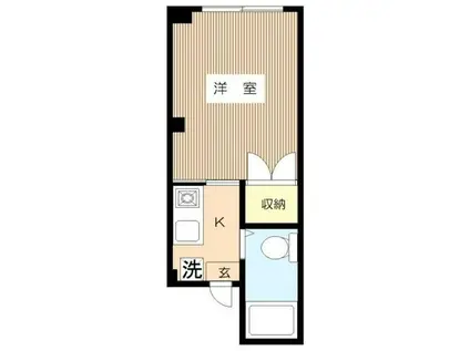 日昭ビル(1K/2階)の間取り写真