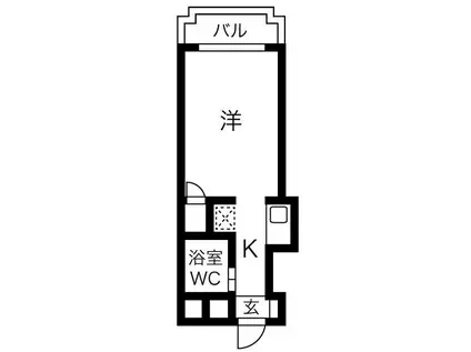 キャッスル片岡(1K/2階)の間取り写真