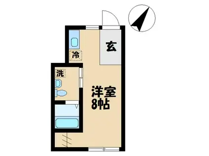 DREAMIA千歳烏山(ワンルーム/1階)の間取り写真