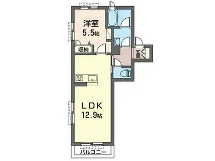 モンテベルテ(1LDK/2階)の間取り写真