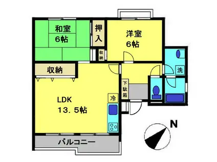 A-RISE(2LDK/2階)の間取り写真