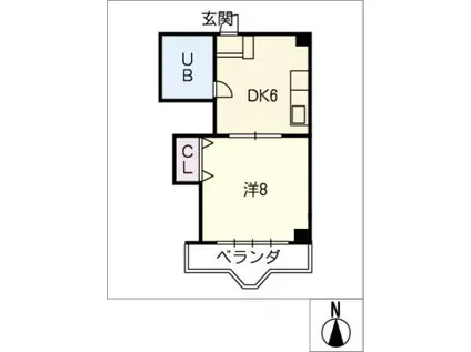 ビラ・シャトルギフ(1DK/3階)の間取り写真