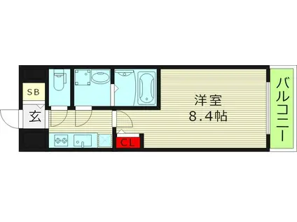 ワールドアイ都島高倉町(1K/5階)の間取り写真