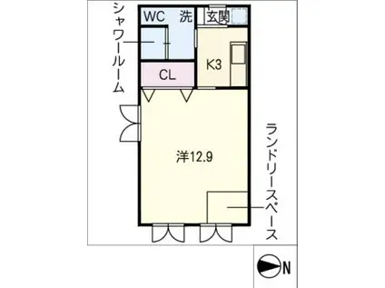 アマルフィー(1K/2階)の間取り写真