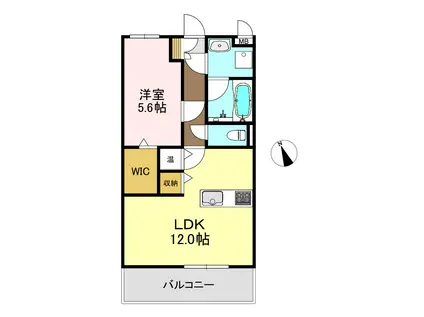 STORYマンション横宮(1LDK/1階)の間取り写真