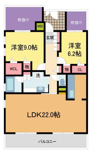ITコート苦楽園(2LDK/2階)の間取り写真