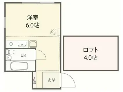 ユナイトアンゼンアリソンベッケル(ワンルーム/2階)の間取り写真
