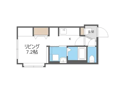 SHERATON札幌元町(1K/4階)の間取り写真