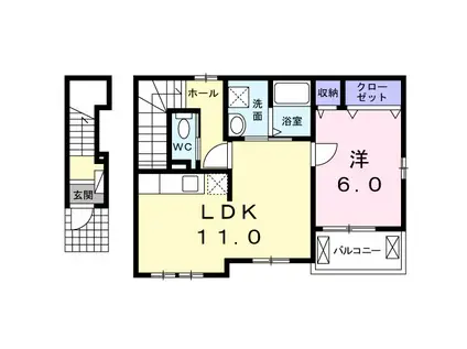 MGプライム(1LDK/2階)の間取り写真