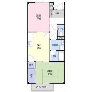 SURPLUS沖野(2DK/2階)の間取り写真