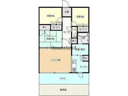 シャルマンフジスマート和歌山駅前イースト(3LDK/1階)の間取り写真