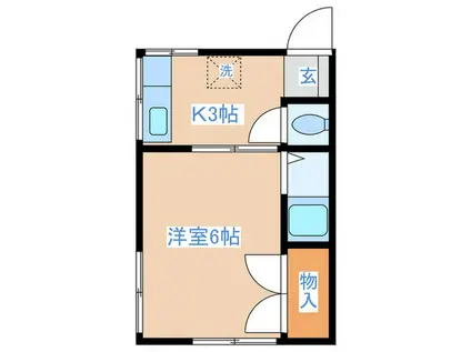 アメニティ中野坂上(1K/2階)の間取り写真