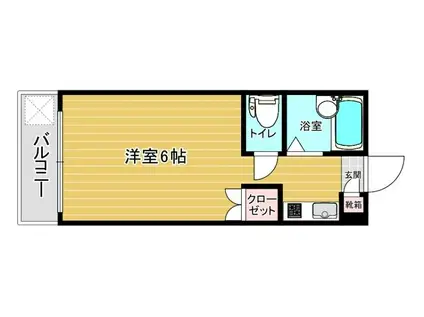 スリム片江(1K/2階)の間取り写真