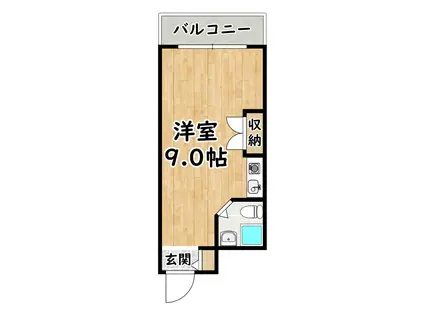 クリア ツカモト(ワンルーム/4階)の間取り写真