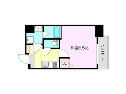 レグルス吹田元町(1K/4階)の間取り写真