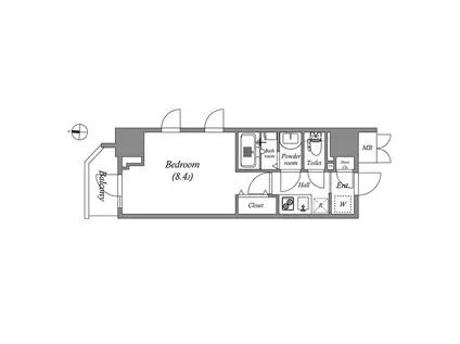 GRAN PASEO 両国(1K/7階)の間取り写真