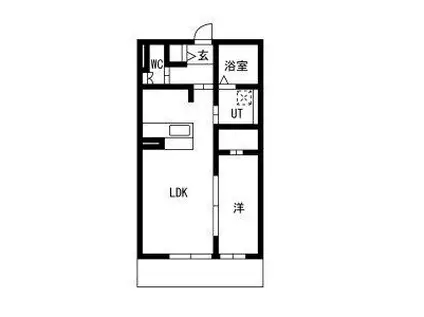 LUX御影(1LDK/3階)の間取り写真