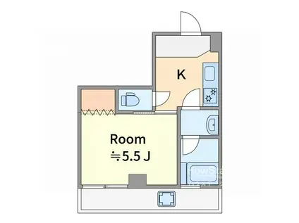 西早稲田マンション(1K/2階)の間取り写真