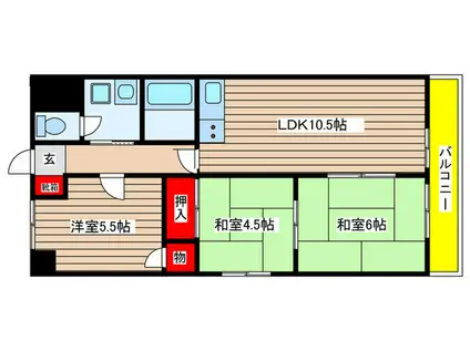 ニューコーポ植田II(3LDK/2階)の間取り写真