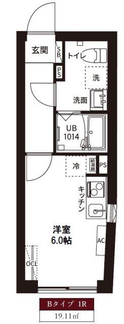 レピュア磯子駅前レジデンス(ワンルーム/1階)の間取り写真