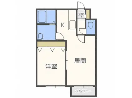 プラチナコートN18(1LDK/3階)の間取り写真