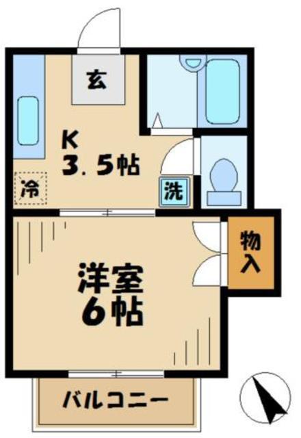 シティハイムNAKADA シティハイムナカダ(1K/2階)の間取り写真